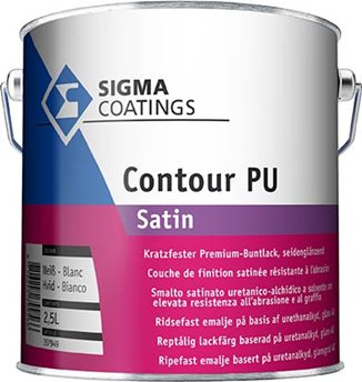 Sigma Contour PU Satin - 2,5L, Weiss