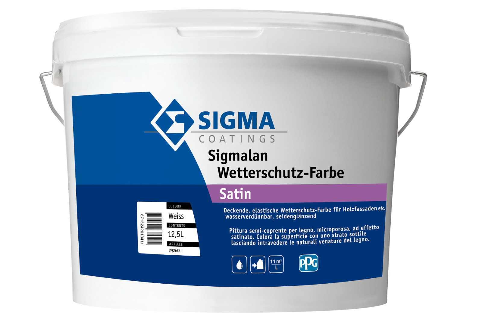 Sigma Sigmalan Wetterschutz-Farbe - 2,5L, Weiss