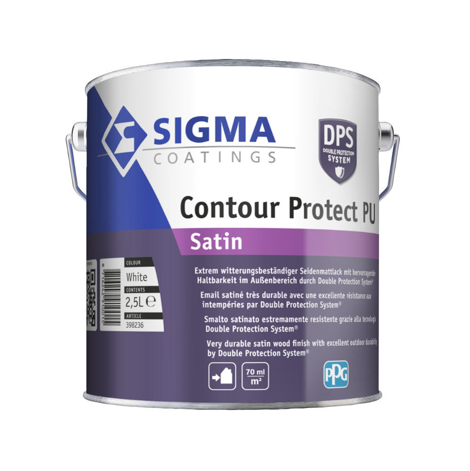 Sigma Contour Protect PU Satin - 1L, Weiß
