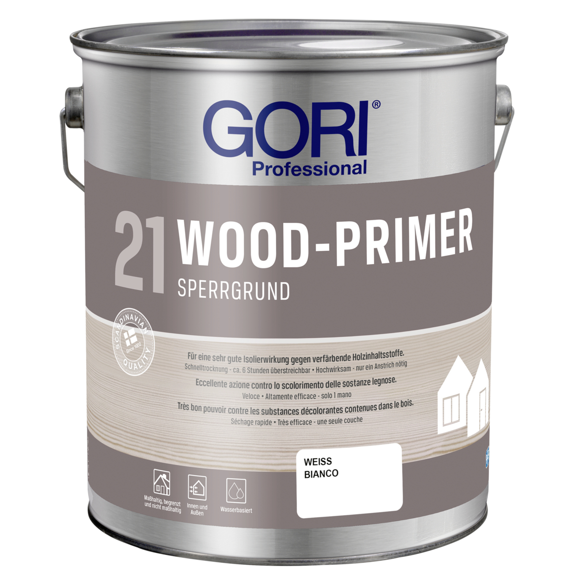 Gori 21 Wood-Primer - 2,5L, Weiß